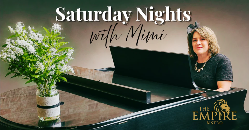 Saturday Nights with Mimi live piano event artwork